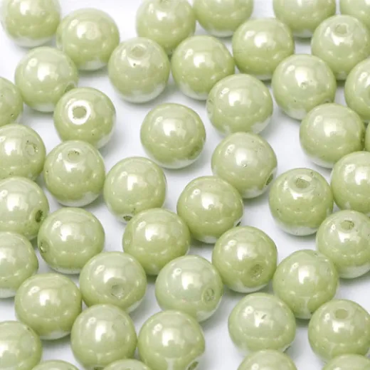 Chalk White Mint Luster 3mm Round Czech Glass Beads, Pack of 100 Chalk White Mint Luster 3mm Round Czech Glass Beads, Pack of 100