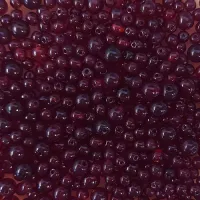 Mix of 3mm-6mm Czech Glass Round Beads in Garnet colour, approx. 50g