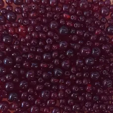 Mix of 3mm-6mm Czech Glass Round Beads in Garnet colour, approx. 50g