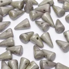 Grey Luster Czech Baby Spikes, 5x8mm, 30pcs