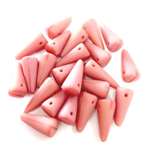 Czech Spikes, Pink Bubblegum, 7 x 10mm, 10pcs