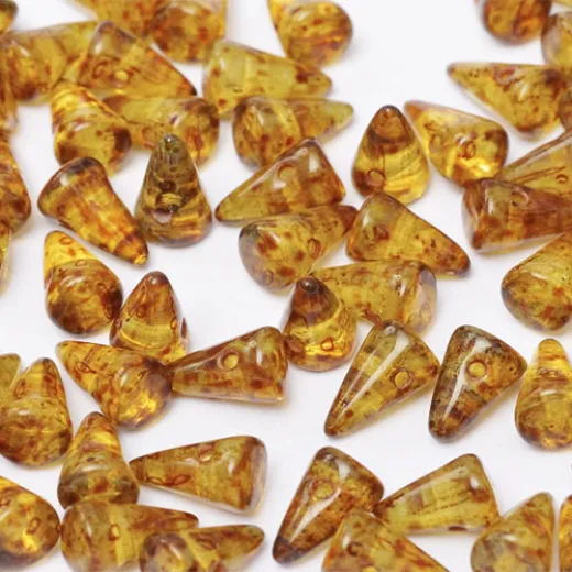 Bulk Bag Dark Travertine Czech Baby Spikes, 5x8mm, 600pcs Bulk Bag Dark Travertine Czech Baby Spikes, 5x8mm, 600pcs
