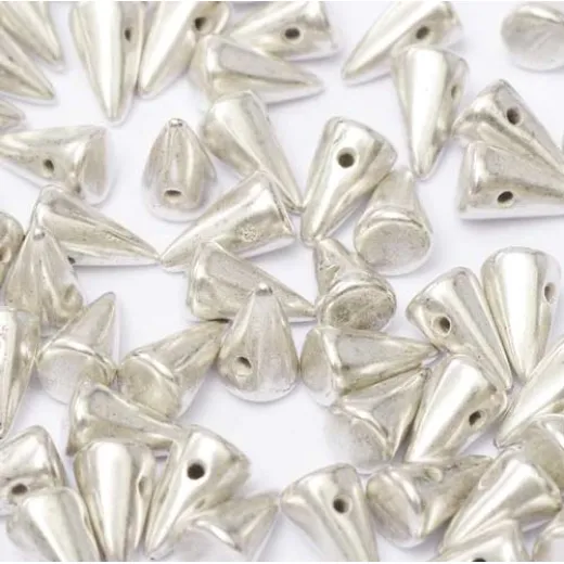 Old Silver Czech Baby Spikes, 5x8mm, 30pcs Old Silver Czech Baby Spikes, 5x8mm, 30pcs