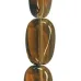 Smoke Topaz Wavy Flat Oval Czech Beads, a strand of 13 beads Smoke Topaz Wavy Flat Oval Czech Beads, a strand of 13 beads