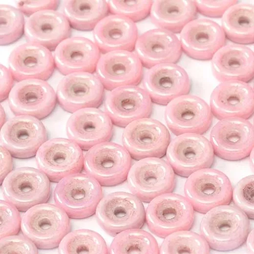 Chalk White Lila Luster 6mm Wheel Beads Approx 5gm Chalk White Lila Luster 6mm Wheel Beads Approx 5gm