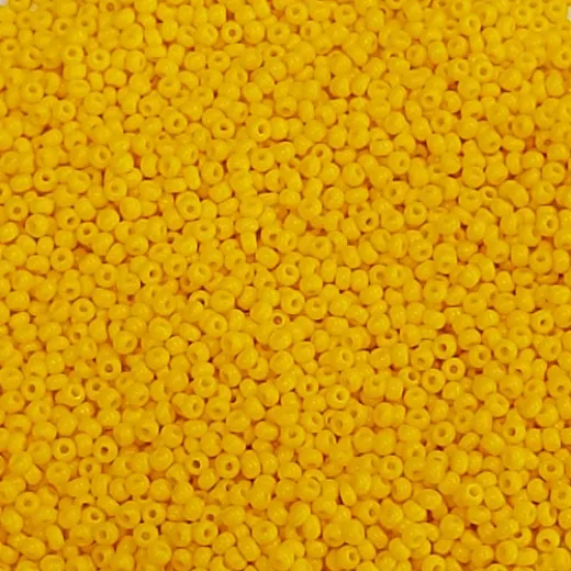 Opaque Golden Yellow Czech Seed Beads, Size 11/0, 22g Opaque Golden Yellow Czech Seed Beads, Size 11/0, 22g