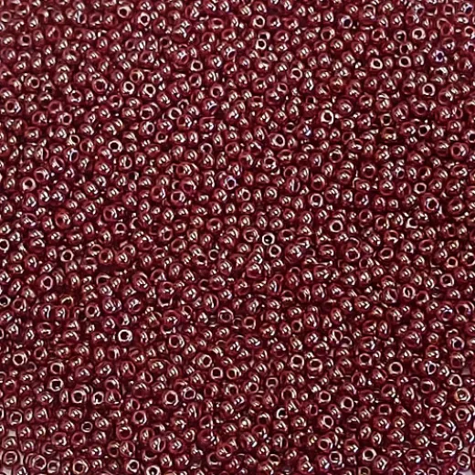 *Special Offer* Opaque Medium Dark Red Luster Czech Seed Beads, Size 11/0, 50g