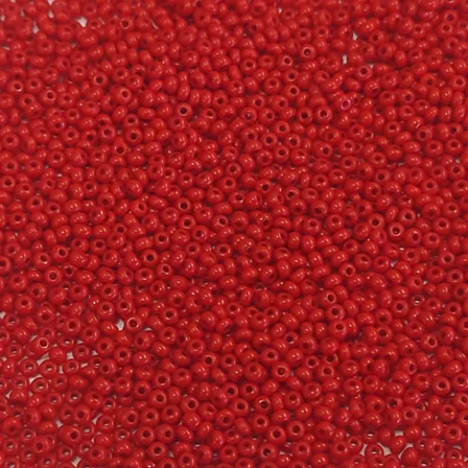 Opaque Medium Red Czech Seed Beads, Size 11/0, 22g Opaque Medium Red Czech Seed Beads, Size 11/0, 22g