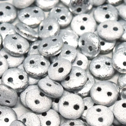 Labrador Full 6mm Etched 2-Hole Lentils, pack of 30 beads Labrador Full 6mm Etched 2-Hole Lentils, pack of 30 beads