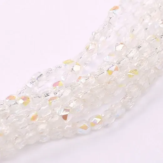 2mm Crystal AB Firepolished Beads 150pcs 2mm Crystal AB Firepolished Beads 150pcs