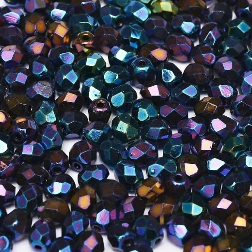 4mm Jet Blue Iris Firepolished beads, 1200pcs approx. 4mm Jet Blue Iris Firepolished beads, 1200pcs approx.