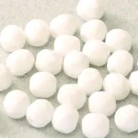 4mm Chalk White Fire Polished, 120pcs