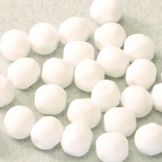 4mm Chalk White Fire Polished, 120pcs 4mm Chalk White Fire Polished, 120pcs