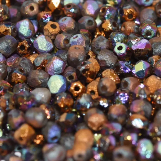 4mm Glittery Bronze Crystal etched firepolished beads, pack of 120pcs 4mm Glittery Bronze Crystal etched firepolished beads, pack of 120pcs