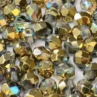 Crystal Golden Rainbow, 4mm firepolished beads, pack of 120pcs
