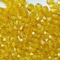 Amber 4mm Firepolished beads, 120pcs approx.