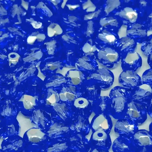 Sapphire AB 4mm Firepolished beads, 120pcs approx. Sapphire AB 4mm Firepolished beads, 120pcs approx.