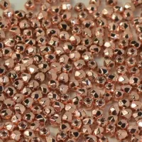 2mm Crystal Copper Plated Fire polished Beads 75pcs