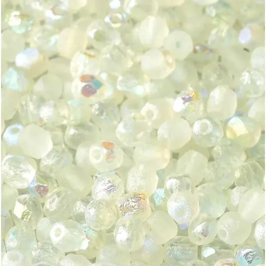 Green Rainbow 4mm Crystal etched firepolished beads, pack of 120pcs Green Rainbow 4mm Crystal etched firepolished beads, pack of 120pcs