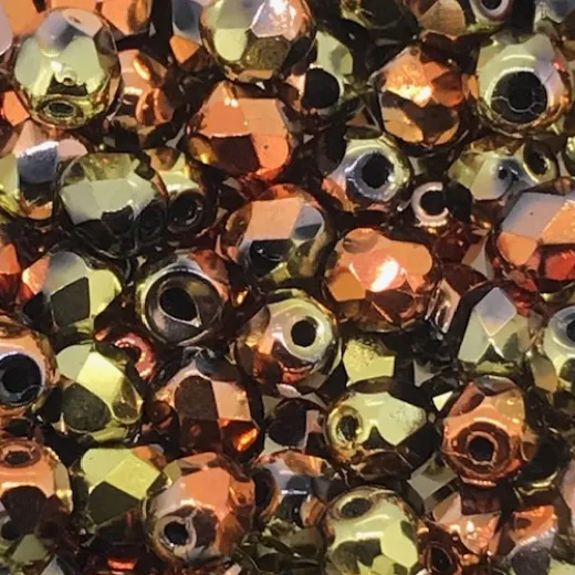 4mm Jet California Gold Rush fire polished beads, pack of 120pcs 4mm Jet California Gold Rush fire polished beads, pack of 120pcs