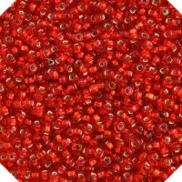Silver Lined Light Red, Size 10/0, 22g