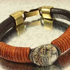 Playful Cord Leather Bracelet - A Free Pattern by Melissa Cable