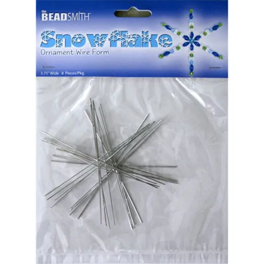 3.75 inch Wire Snowflake, 8 pieces 3.75 inch Wire Snowflake, 8 pieces