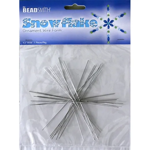 4.5 inch Wire Snowflake, 7 pieces 4.5 inch Wire Snowflake, 7 pieces