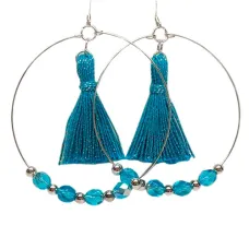 Blue Tassel Earrings - Free Pattern from Beadalon