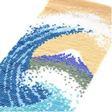Miyuki Delica Mt. Fuji Beyond The Waves Mini Tapestry, a Free Pattern from Miyuki