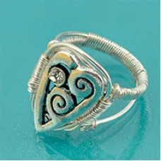 Wire Wrapped Heart Ring, a Free Pattern by Beadalon