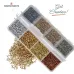 Metallic Shimmer Linea Bead Mix, 8 colour pack, 6g of each colour