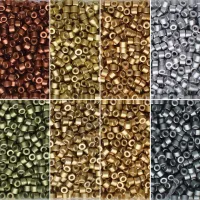 Metallic Shimmer Linea Bead Mix, 8 colour pack, 6g of each colour