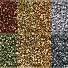 Metallic Shimmer Linea Bead Mix, 8 colour pack, 6g of each colour