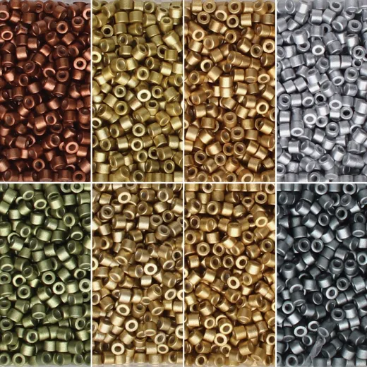 Metallic Shimmer Linea Bead Mix, 8 colour pack, 6g of each colour