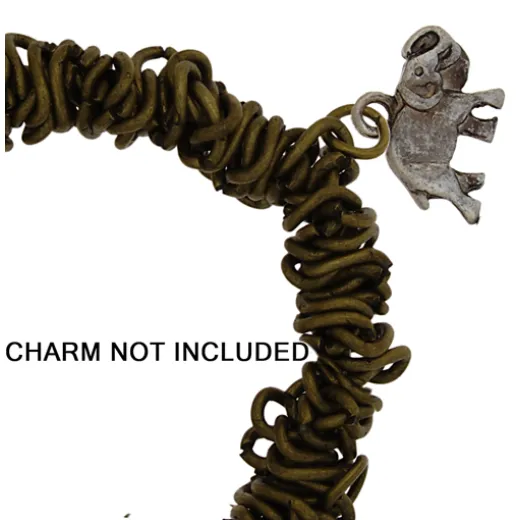 Chain Link Elasticated Bracelet 18cm Brass Oxide w/Jump Ring Chain Link Elasticated Bracelet 18cm Brass Oxide w/Jump Ring