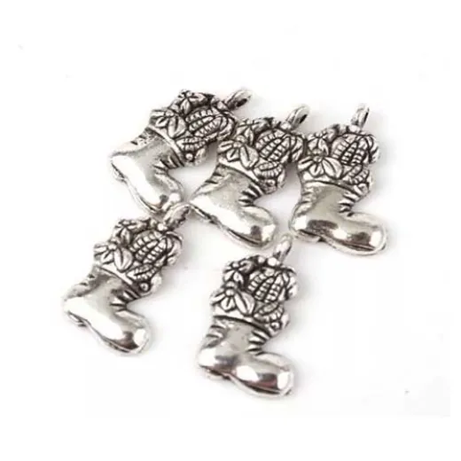 Stocking Charms, Pack of 2, Silver Colour Stocking Charms, Pack of 2, Silver Colour