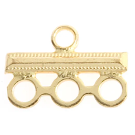 Connector Bars, 3 Row, Gold, Pack of 2 Connector Bars, 3 Row, Gold, Pack of 2