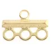 Connector Bars, 3 Row, Gold, Pack of 2 Connector Bars, 3 Row, Gold, Pack of 2