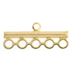 Connector Bars, 5 Row, Gold, Pack of 2