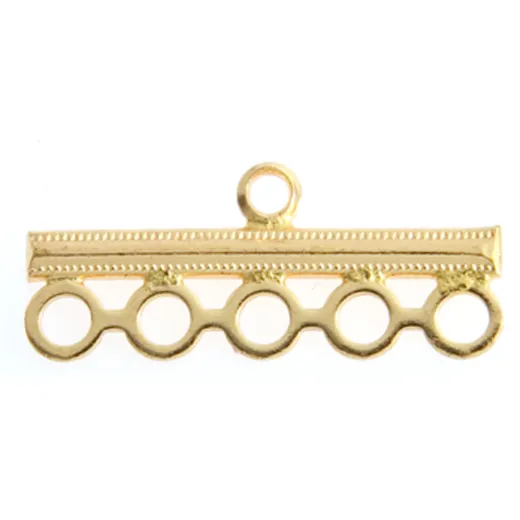 Connector Bars, 5 Row, Gold, Pack of 2