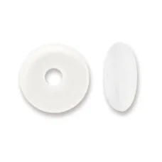 Beadalon Oval Bead Bumpers, 1.5mm, White, 50 Pack