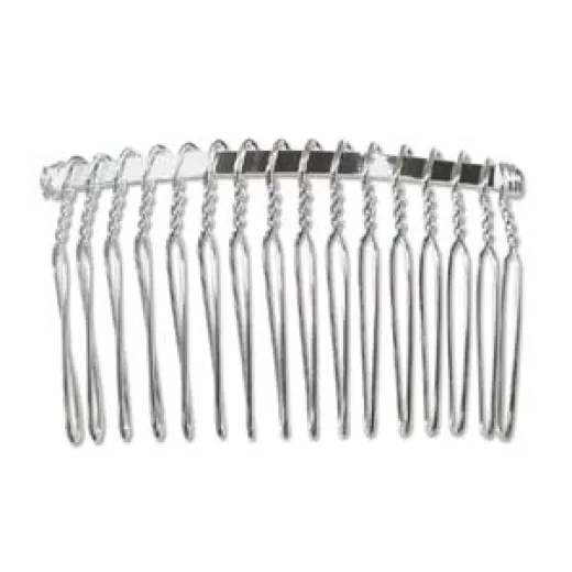 63mm Hair Comb, Silver coloured 63mm Hair Comb, Silver coloured