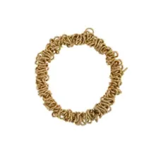 Chain Link Elasticated Bracelet  18cm Gold Colour  w/Jump Ring