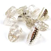 Large Sieve Ring Base, 28 x 21mm, Silver Colour.
