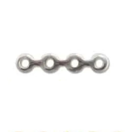 Beadalon 318B-021, 4 Hole Spacer Waves, 12.2mm, Silver Plated, 18 Pcs Beadalon 318B-021, 4 Hole Spacer Waves, 12.2mm, Silver Plated, 18 Pcs