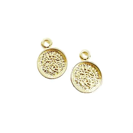 12mm Round Bezels, Champagne Gold, Pack of 2 12mm Round Bezels, Champagne Gold, Pack of 2