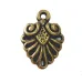 Fancy Fan Pendants, Antique Gold, Pack of 2 Fancy Fan Pendants, Antique Gold, Pack of 2