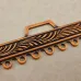 Kabela Antique Copper Waves Bar Component, 9 Holes Drop, 39mm x 12mm Kabela Antique Copper Waves Bar Component, 9 Holes Drop, 39mm x 12mm