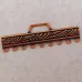 Kabela Antique Copper Waves Bar Component, 9 Holes Drop, 39mm x 12mm Kabela Antique Copper Waves Bar Component, 9 Holes Drop, 39mm x 12mm